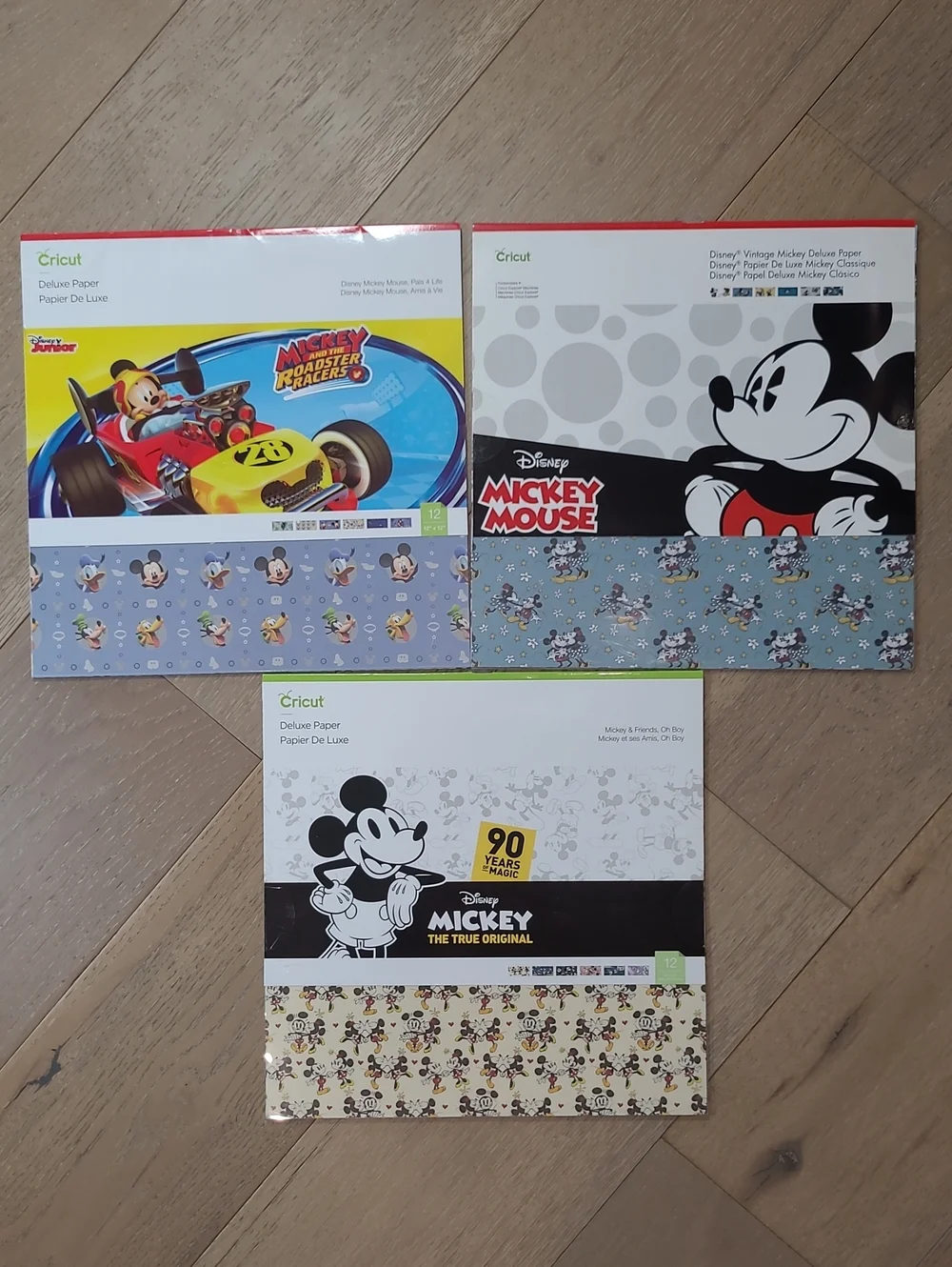 New Cricut Mickey Mouse Deluxe Paper - 12x12 Character Card Stock Heavy 3 packs